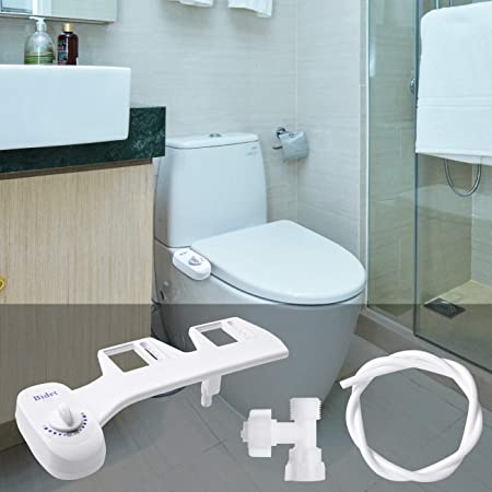 2020 Upgraded Bidet Toilet Seat Attachment - Amzdest Non-Electric Self Cleaning Nozzle Bidet for Toilet, Clear Rear Bidet Cold Fresh Water Ideal for Personal Hygiene and Feminine Wash