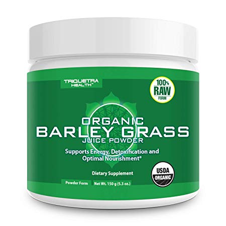 Organic Barley Grass Juice Powder - Grown in Volcanic Soil of Utah - Raw & BioActive Form, Cold-Pressed Then CO2 Dried - Compliments Wheatgrass Juice Powder - 5.3 oz