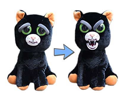 William Mark Feisty Pet Black Cat: Katy Cobweb Stuffed Attitude Plush Animal