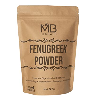 MB Herbals Fenugreek Seeds Powder 227 Grams | Half Pound | Trigonella foenum-graecum Sd. | Methi Powder | Spice Indian Cuisine | Hair Care | Improves Digestion