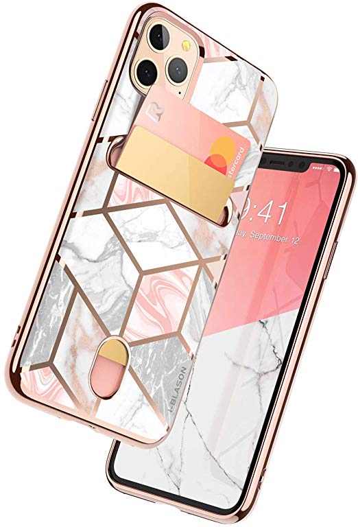 i-Blason Cosmo Wallet Slim Designer Wallet Case for Apple iPhone 11 Pro Max (2019), 6.5", Marble