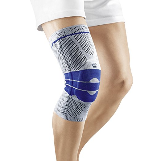 Bauerfeind - GenuTrain - Knee Support - Targeted Support for Pain Relief and Stabilization of the Knee - Size 6, Comfort - Color Titanium - Made in Germany