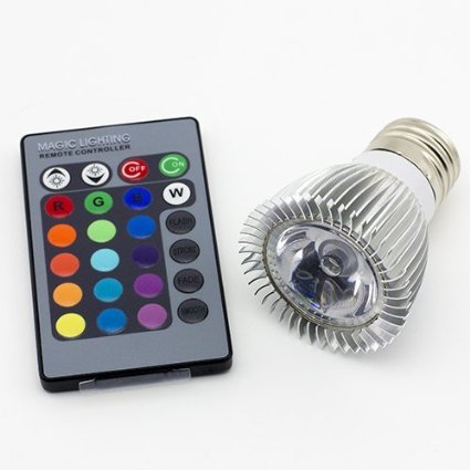 SUPERNIGHT 3W E27 RGB LED Light Bulb with Remote Control 16 Changeable Colors Multi-Color Energy Saving RGB LED Lamp Energy Saving