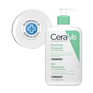 CeraVe Foaming Cleanser Face Wash for Oily Skin with Hyaluronic Acid, Ceramides & Niacinamide (473ml)