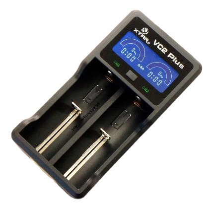 XTAR VC2 Plus LED Display USB Universal Battery Charger with Pouch