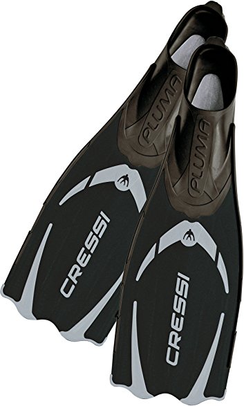 Cressi PLUMA, Full Foot Lightweight Fins for Diving & Snorkeling - 100% made in Italy