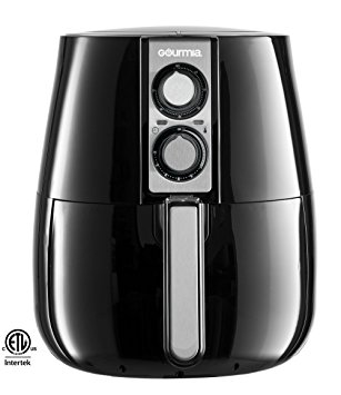 Gourmia GAF-400 Electric Multipurpose Classic Rapid Air Fryer with Dual Dial Timer & Temperature Controls, 10 Cup/4 Liter Capacity, 1230W, Black