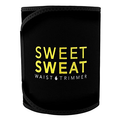 Sweet Sweat Premium Waist Trimmer, for Men & Women. Includes Free Sample of Sweet Sweat Workout Enhancer!