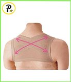 Presadee Womens Shoulder Pull Back Posture Corrector Relief Upper Back Neck Support With Adjustable Strap LXL