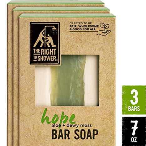 The Right To Shower Bar Soap, Hope, 7 oz, Pack of 3