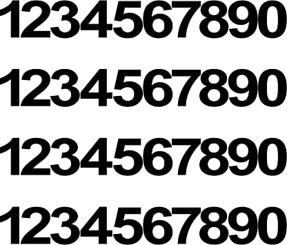 40 Pieces 4 Sets Vinyl Mailbox Number Stickers Waterproof Numbers Stickers Reflective Anti-Fading Vinyl Number Decals Pre-Spaced Number Signs for Mailbox Car Home (Black,2 Inch)