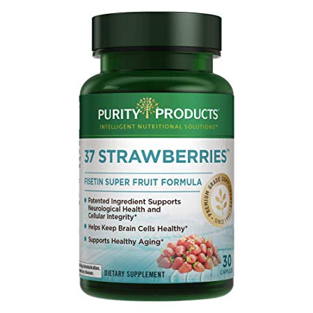 37 Strawberries™ from Purity Products® | Fisetin Super Fruit Formula for Brain Health* | Vegan | One Capsule A Day Is All It Takes – 30 Count