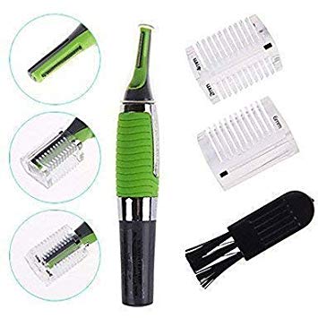 Weltime Cordless Touches Nose Trimmer All In One Personal Trimmer,Hair Trimmer Cordless Great For Travel, Nose Hair Trimmer With Built In Led Light nose trimmer for mens (Green)