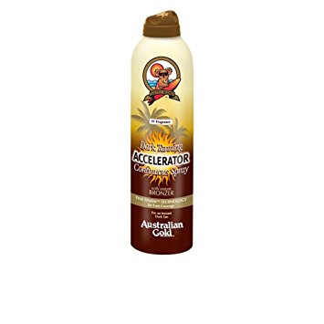 Australian Gold Dark Tanning Accelerator CONTINUOUS SPRAY W/bronzer, 6 Fl Oz