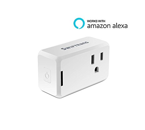 Mini Wifi Smart Plug, Swiftrans Smart Switch, Wireless and Remote Control your Devices from Anywhere, Works with Amazon Alexa