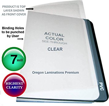 Clear Plastic Report Covers 7 Mil 8-1/2 x 11 Binding Sheets Qty 100