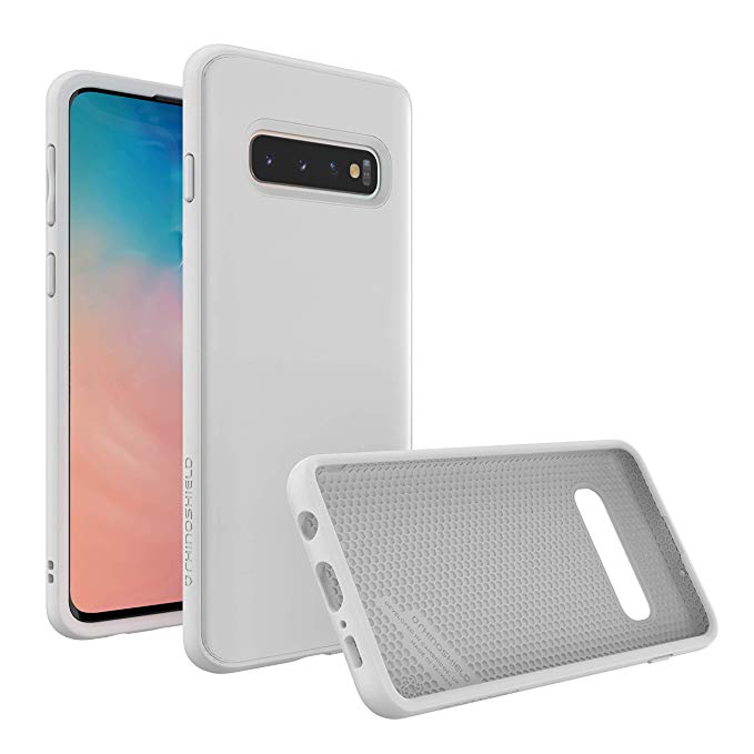 RhinoShield Case for Samsung Galaxy S10 [SolidSuit] | Shock Absorbent Slim Design Protective Cover - Compatible w/Wireless Charging [3.5M/11ft Drop Protection] - Classic White