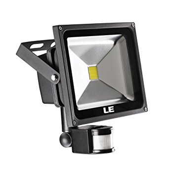 LE 30W LED Motion Sensor Flood Light, Outdoor LED Floodlights, Waterproof IP65, 75W HPS Equivalent, Daylight White, LED PIR Security Light, 2100lm Wall Washer Light