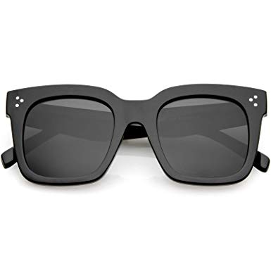 zeroUV - Retro Oversized Square Sunglasses for Women with Flat Lens 50mm