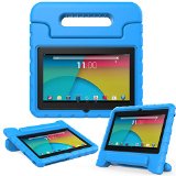 MoKo Dragon Touch Y88 Case - Kids Shock Proof Convertible Handle Light Weight Super Protective Stand Cover for Dragon Touch Y88X Plus  Y88X  Y88  Q88 A13 7 Inch Alldaymall A88X  A88S 7 Inch BLUE