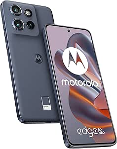 Motorola edge 50 neo (8/256GB, Fotocamera Sony LYTIA™ 700C 50 13 10MP selfie 32MP, Display 6.36" pOLED 120Hz, IP68, MediaTek MTK 24M, batteria 4310mAh, ricarica 68W, Android 14), PANTONE Grisaille