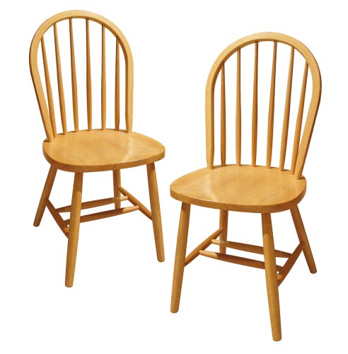 Winsome Wood Windsor Chair, Natural, Set of 2