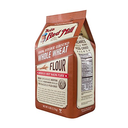 100% Stone Ground Whole Wheat Flour, 5lbs