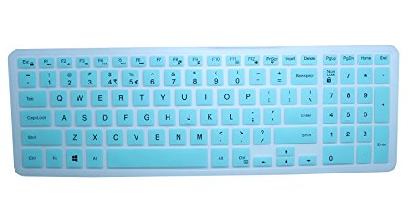 Keyboard Cover for 15.6" Dell Inspiron 15 i3552 i3558 i3559 i5558 i5559, Inspiron 15 3000 & 5000 Series, Inspiron 17 5000 Series 5755 5758 5759 US Layout, Mint Green