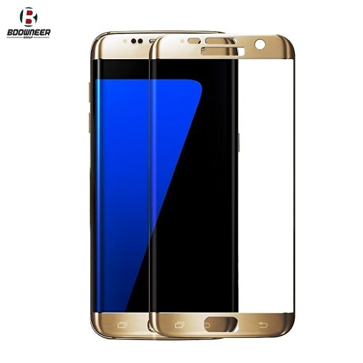 Galaxy S7 Edge Screen Protector Full Coverage S7 EDGE Tempered Glass s7 edge tempered glass(BDshielD Glass(GOLDEN)) (S7 Edge High Grade Japanese Glass) (BDshield Tempered Glass(Golden))