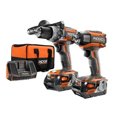 RIDGID GEN5X Brushless 18-Volt Compact Hammer Drill/Driver and 3-Speed Impact Driver Combo Kit