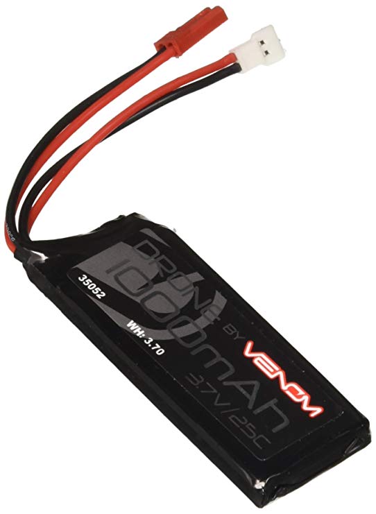 Venom 25C 1S 1000mAh 3.7V LiPo Battery with Micro Losi and JST Plugs