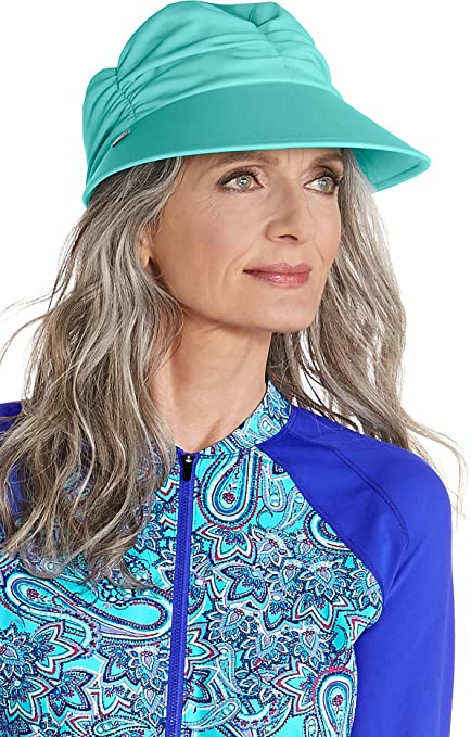 Coolibar UPF 50  Women's Aquacade Swim Visor - Sun Protective