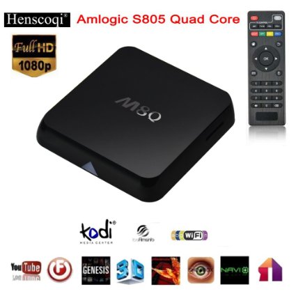 Henscoqi M8Q Amlogic S805 Quad Core Android TV Box with Quad Core Mali-450 GPU 1G 8G Memory Support Full HD Definition H.264/ H.265 1080P Wifi Android 4.4 Online Update