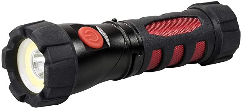 Dorcy Ultra HD Series COB LED Flashlight with Swivel Head for Directional Light, Belt Clip & Magnetic Base