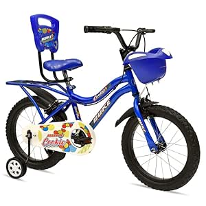 Avon Buke Cookie 16T Kids Bicycles for Girls | Frame Size:10.5 | Wheel Size:16â€ inch | Hi Raised, Rigid Fork and Caliper Brake Ideal for Girls Between 4-6 Yrs (Steel Rim)(Glossy Spinel Blue)