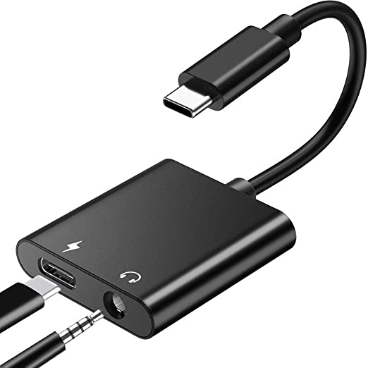 USB Type C to 3.5mm Headphone 2 in 1 Audio and Charger Adapter,Fast Charging,Audio Aux Cable Compatible with iPad Pro Huawei P30 Pro, P20 Pro/Mate 20 Pro/iPad Pro/Google Pixel/Samsung/OnePlus/Xiaomi