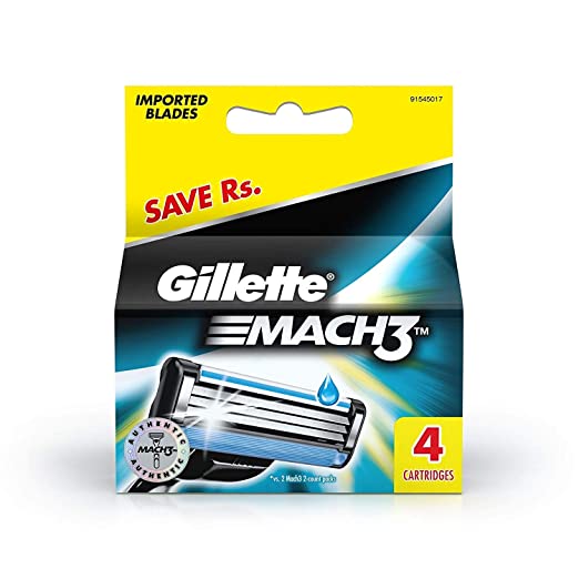 Gillette Mach 3 Manual Shaving Razor Blades - 4s Pack (Cartridge)