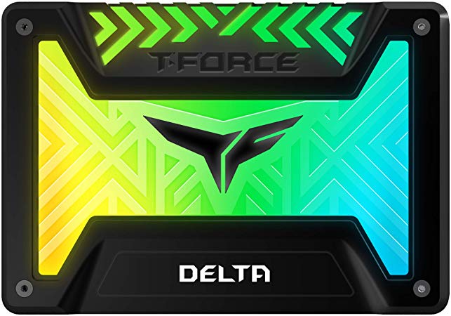 TEAMGROUP T-Force Delta RGB SSD 500GB 2.5 inch SATA III 3D NAND Internal Solid State Drive (5V RGB Header) - Black