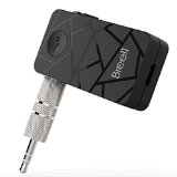 Bluetooth Receiver Breett Bluetooth 41 Receiver Multipoint Connection Bluetooth Audio Music Receiver with 35mm AUX Port Hands Free Calling for Car StereoHome StereoHeadphone etc