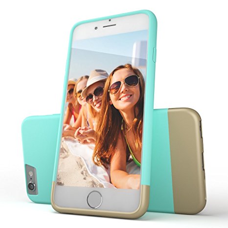 Primed4U Elegance Series Slim Case for Apple iPhone 6 - Mint/Cream/Gold