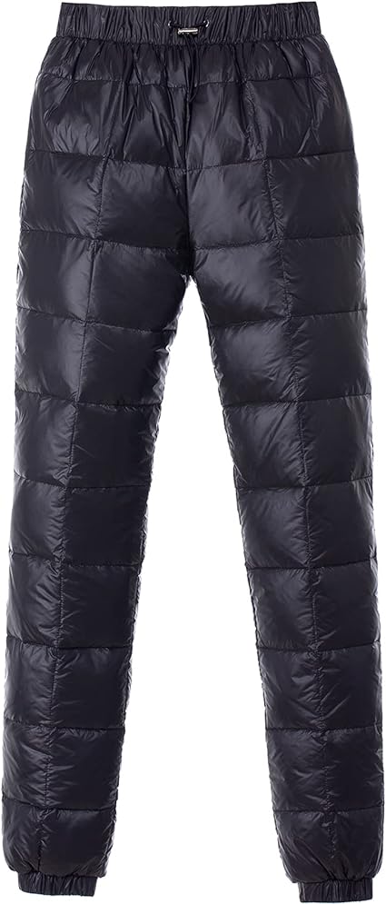 Tapasimme Men's Winter Warm Loose Utility Down Pants Sassy High Waisted Nylon Compression Snow Trousers