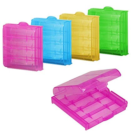 chinkyboo 5x Hard Plastic Case Holder Storage Box for AA / AAA Battery (Color send by random)