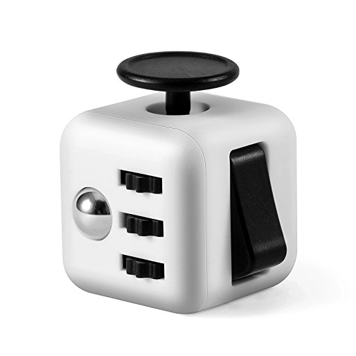 Fidget Cube Clicker Toy (6-sided and 12-sided models) - Silicon and ABS Plastic - Reduce Stress, Anxiety & Help Focus - For Children and Adults
