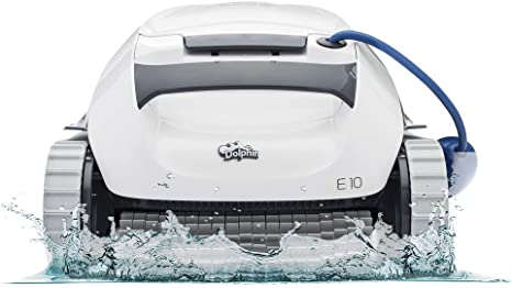 Dolphin E10 Robotic Pool [Vacuum] Cleaner - Ideal for Above Ground Swimming Pools up to 30 Feet - Powerful Suction to Pick up Small Debris - Easy to Clean Top Load Filter Basket