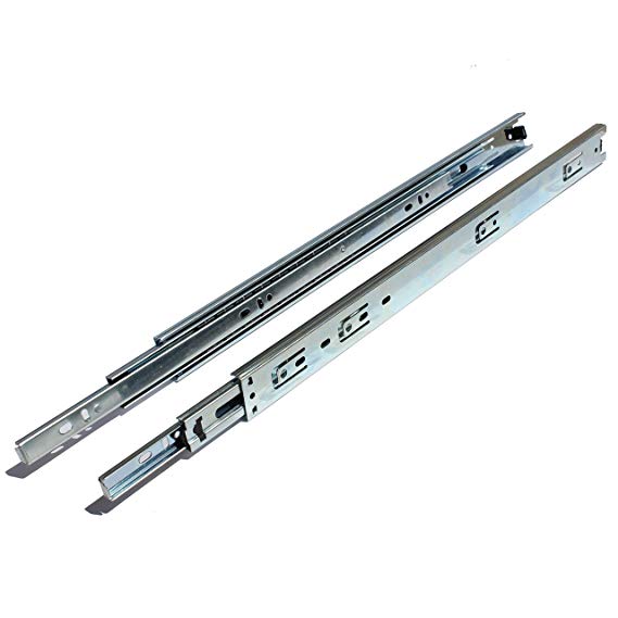 14 in. 70 lb. Full-Extension Ball-Bearing Drawer Slides with 1 in. Over-Travel by GlideRite Hardware (5 Pairs) - 1435-Z-5
