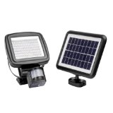 MicroSolar - 126 LED - Lithium Batterty - Digitally Adjustable TIME and LUX with Button - Vertically and Horizontally Adjustable Light Fixture - Solar Motion Sensor Light