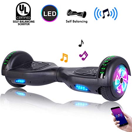 CBD Hoverboard for Kids, 6.5" Electric Self Balancing Scooter, Hoverboard with Bluetooth Speaker and LED Lights for Adults, UL 2272 Certified Hover Board