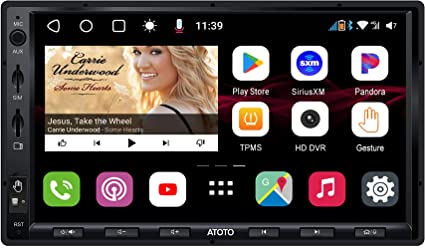 ATOTO S8 Gen 2 Ultra Double Din 7 Inch Car in-Dash Navigation, S8G2A78UL-N Dual Bluetooth w/aptX HD, Wireless Phone Link, Gesture Operation, VSV&LRV, Built-in 4G Cellular Modem, 4GB 64GB