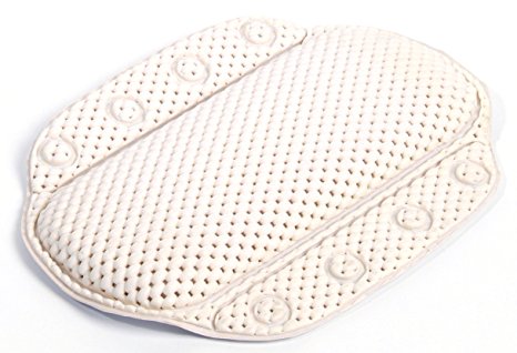 Con-Tact Brand Grip Bath Pillow, White, 12 x 9 Inches