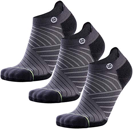 Compression Wool Running Socks Anti-Blister No Show Low Cut Athletic Socks for Men and Women